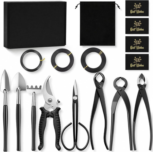 Pcs bonsai tool kit set - 17,