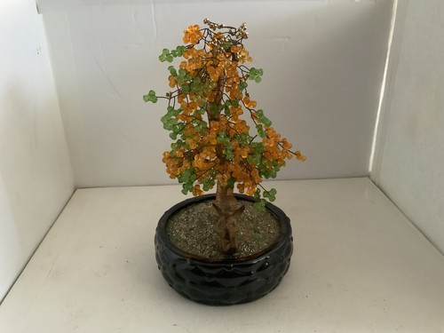 Bead and wire bonsai - wire, tree